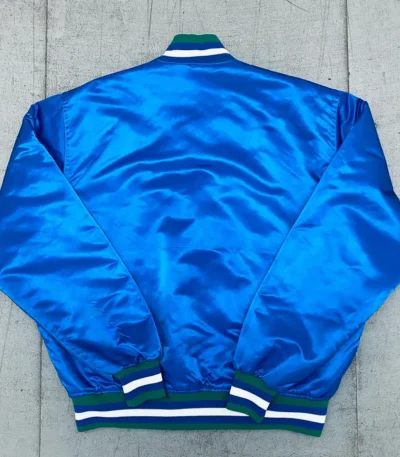 T-Wolves 90?s Blue Satin Jacket