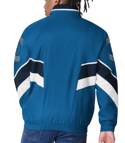 T-Wolves Captain Blue Varsity Satin Jacket