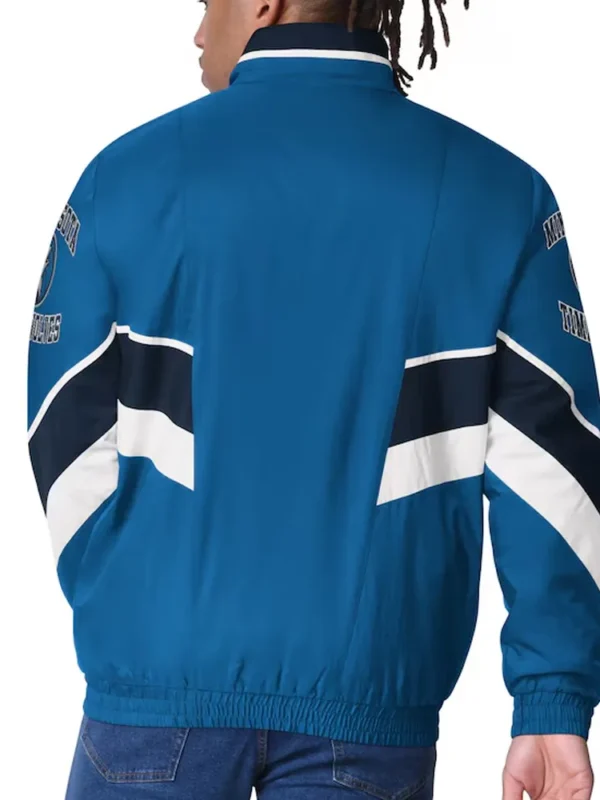 T-Wolves Captain Blue Varsity Satin Jacket