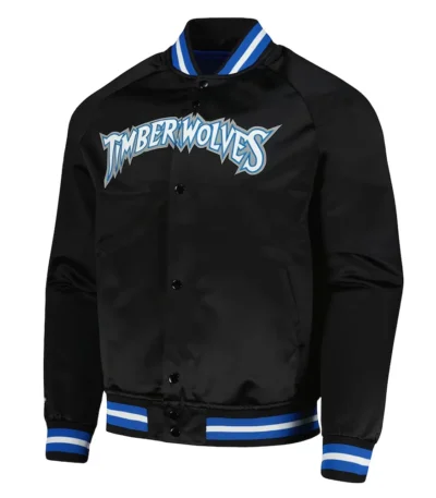 T-Wolves Hardwood Classics Black Jacket