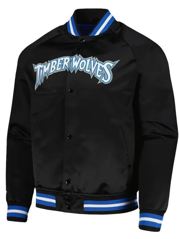 T-Wolves Hardwood Classics Black Jacket