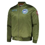 T-Wolves Hardwood Classics Retro Green Satin Jacket