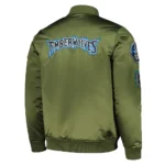 T-Wolves Hardwood Classics Retro Green Satin Jacket