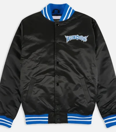 T-Wolves Heavyweight Satin Blue Jacket