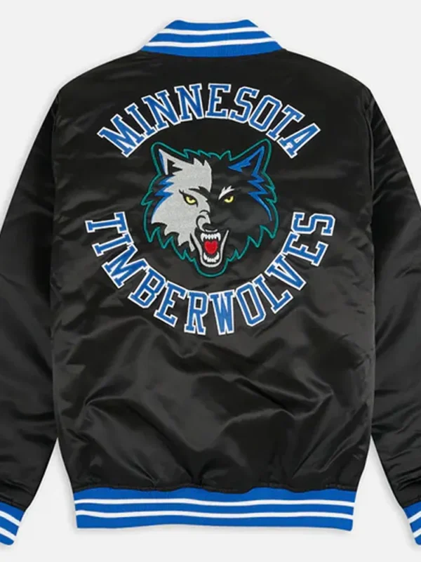 T-Wolves Heavyweight Satin Blue Jacket
