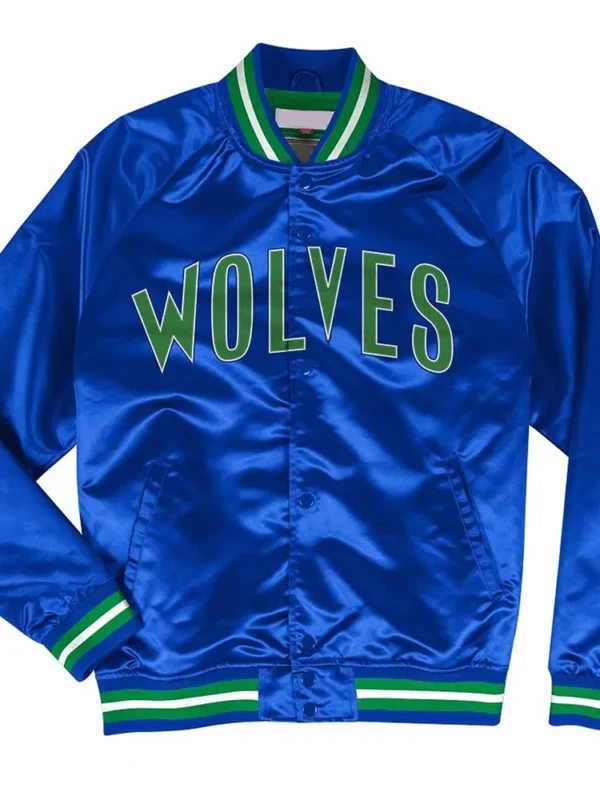 T-Wolves Heavyweight Satin black Jacket