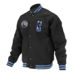 T-Wolves Logoman Shadow Black Varsity Jacket