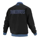T-Wolves Logoman Shadow Black Varsity Jacket