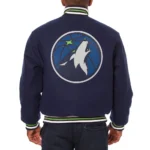 T-Wolves Navy Varsity Wool Jacket