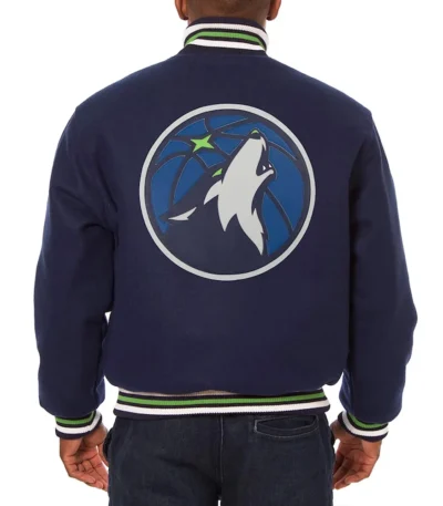 T-Wolves Navy Varsity Wool Jacket