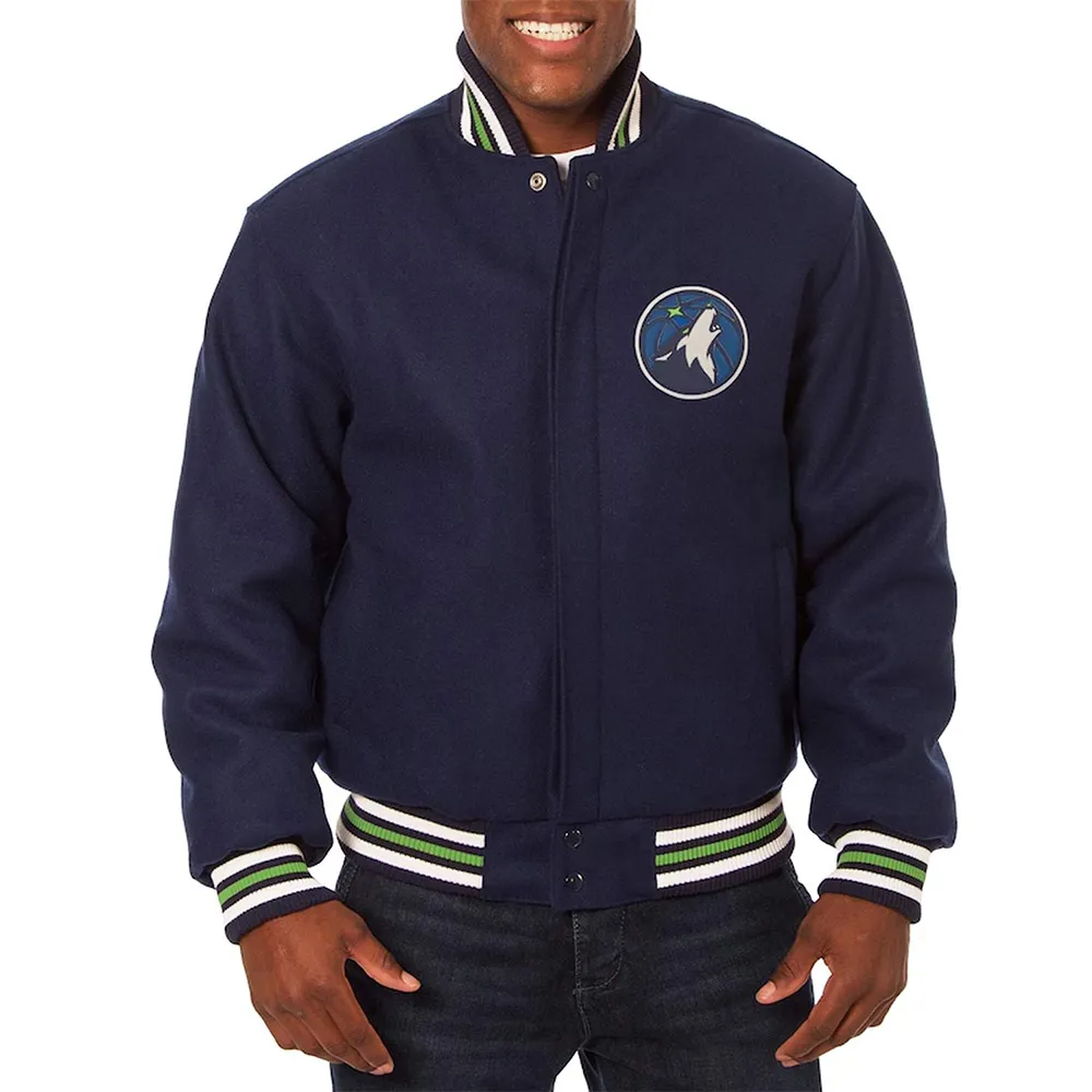 T-Wolves Navy Varsity Wool Jacket T-Wolves Navy Varsity Wool Jacket