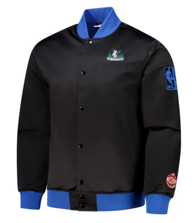 T-Wolves Og 3.0 Lightweight Black Satin Jacket