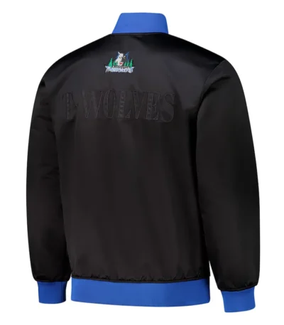 T-Wolves Og 3.0 Lightweight Black Satin Jacket