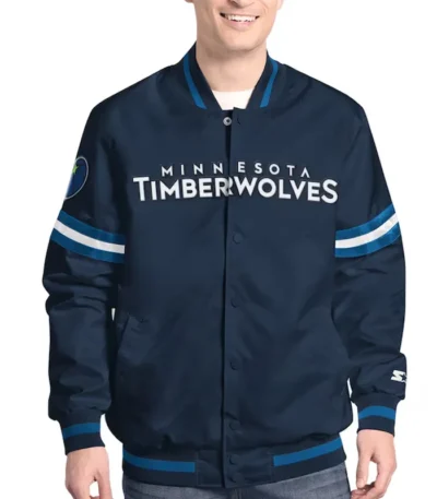 T-Wolves Scout Varsity Satin Jacket