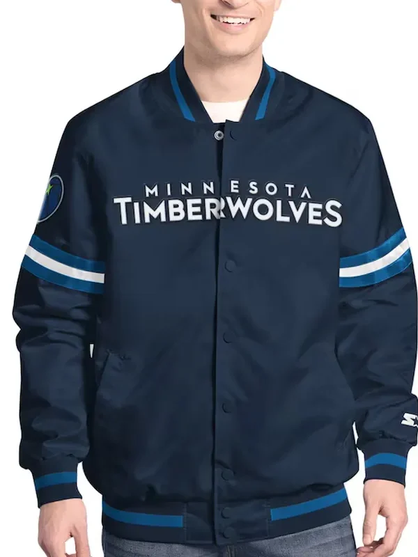 T-Wolves Scout Varsity Satin Jacket