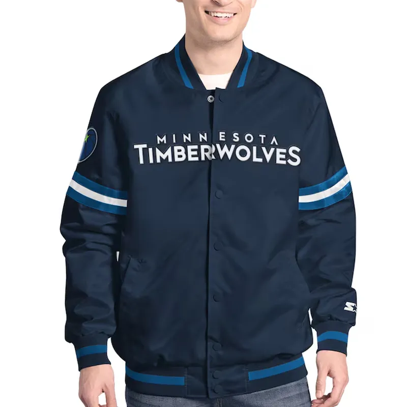 T-Wolves Scout Varsity Satin Jacket T-Wolves Scout Varsity Satin Jacket