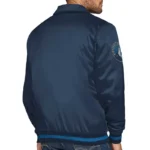 T-Wolves Stitch Applique Navy Satin Jacket