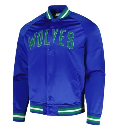 T-Wolves Throwback Wordmark Blue Jacket