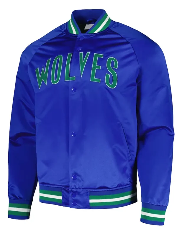 T-Wolves Throwback Wordmark Blue Jacket