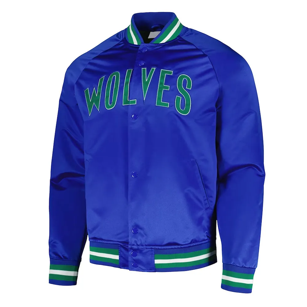 T-Wolves Throwback Wordmark Blue Jacket T-Wolves Throwback Wordmark Blue Jacket