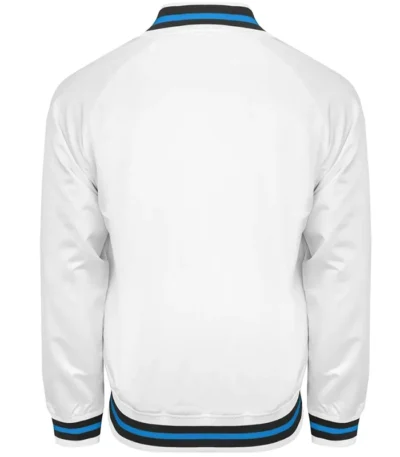 T-Wolves White Bomber Jacket
