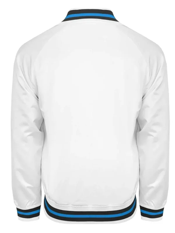T-Wolves White Bomber Jacket