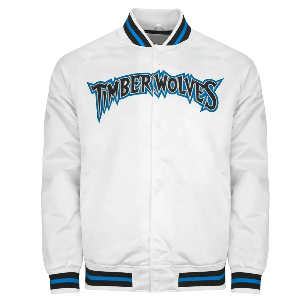 T-Wolves White Bomber Jacket T-Wolves White Bomber Jacket
