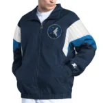 T-Wolves Yard Line Navy Full-zip Jacket