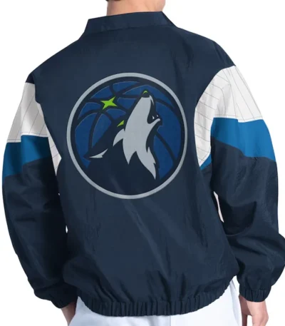 T-Wolves Yard Line Navy Full-zip Jacket