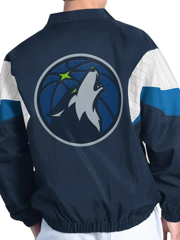T-Wolves Yard Line Navy Full-zip Jacket