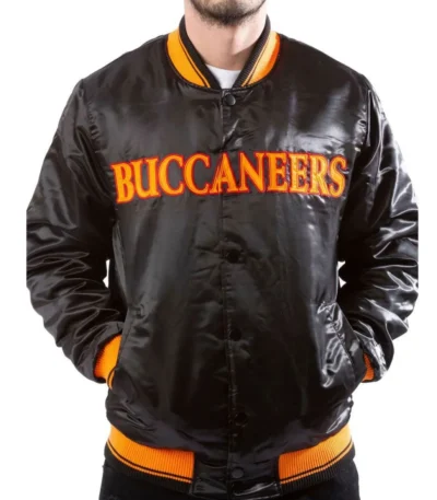 Tampa Bay Buccaneers Black Satin Jacket