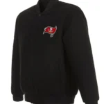 Tampa Bay Buccaneers Bomber Black Wool Jacket