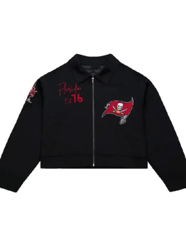 Tampa Bay Buccaneers Cropped Black Mechanic Jacket