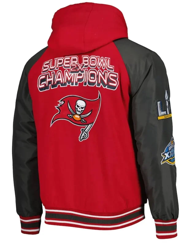 Tampa Bay Buccaneers Defender Red Hoodie Varsity Jacket