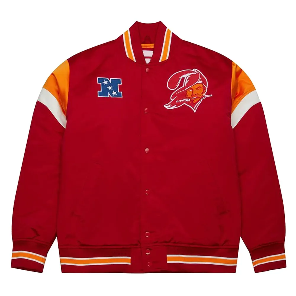 Tampa Bay Buccaneers Heavyweight Red Satin Jacket Tampa Bay Buccaneers Heavyweight Red Satin Jacket