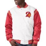 Tampa Bay Buccaneers Historic Renegade White-Red Varsity Satin Jacket