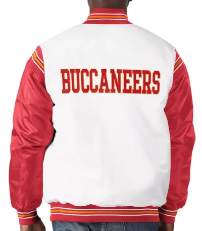 Tampa Bay Buccaneers Historic Renegade White-Red Varsity Satin Jacket