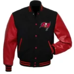 Tampa Bay Buccaneers Letterman Red and Black Jacket
