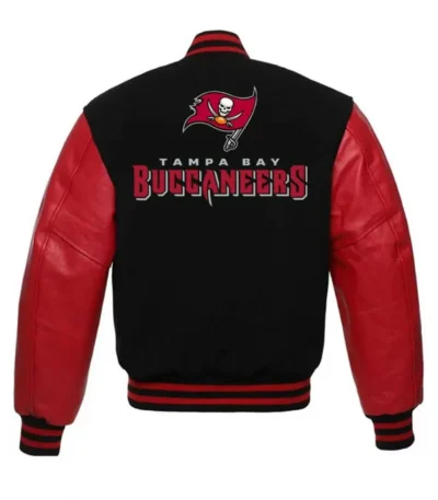 Tampa Bay Buccaneers Letterman Red and Black Jacket