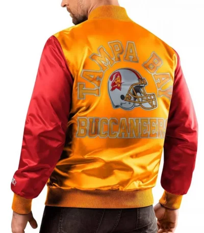 Tampa Bay Buccaneers Locker Room Throwback Orange-Red Varsity Satin Jacket