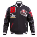 Tampa Bay Buccaneers Mashup Rib Varsity Wool-Leather Jacket