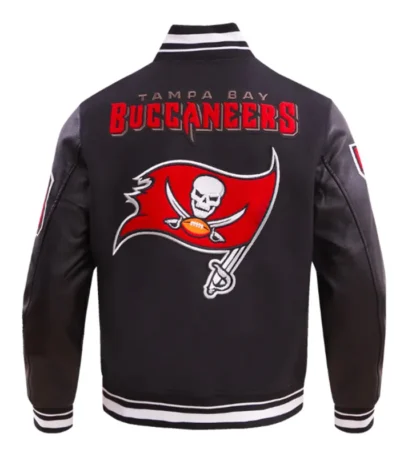 Tampa Bay Buccaneers Mashup Rib Varsity Wool-Leather Jacket