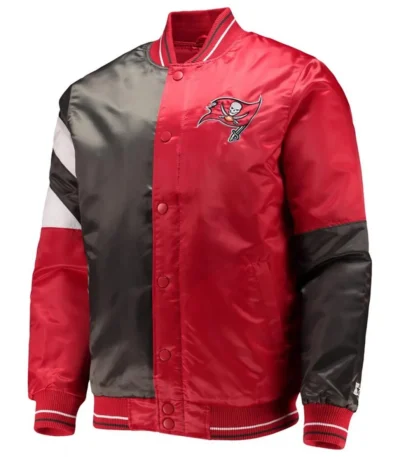 Tampa Bay Buccaneers Red and Black Full-Snap Jacket