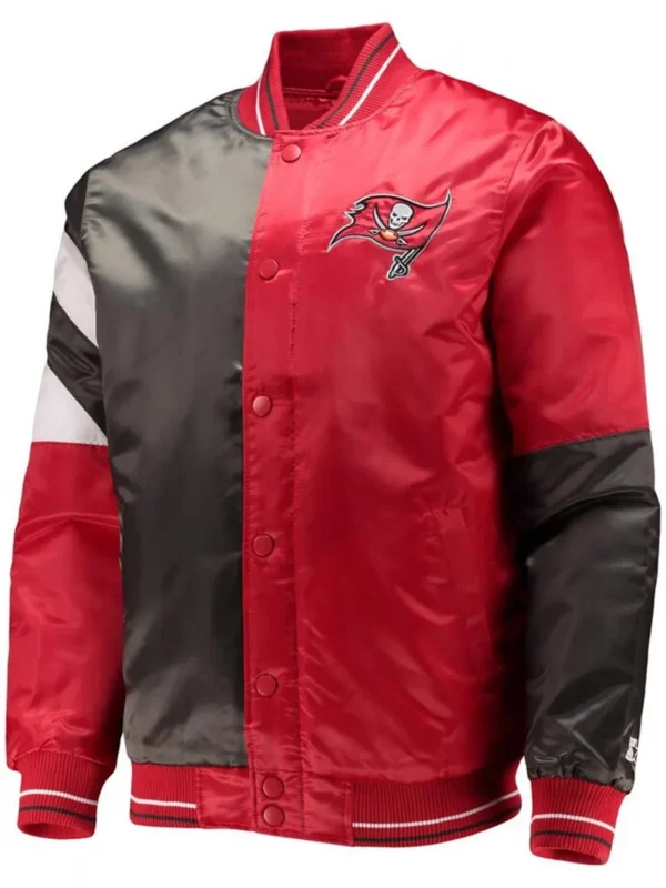 Tampa Bay Buccaneers Red and Black Full-Snap Jacket