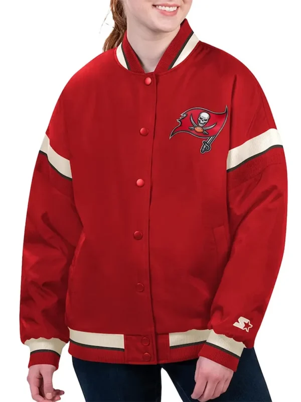 Tampa Bay Buccaneers Tournament Red Varsity Jacket