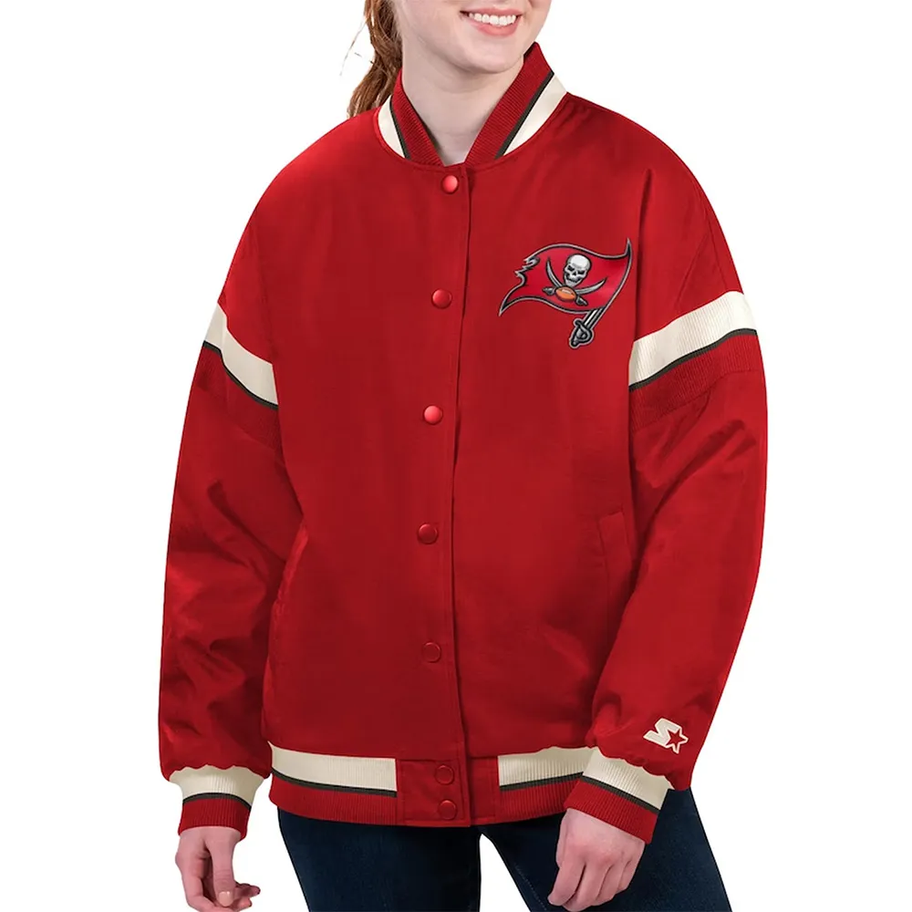 Tampa Bay Buccaneers Tournament Red Varsity Jacket Tampa Bay Buccaneers Tournament Red Varsity Jacket