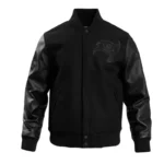 Tampa Bay Buccaneers Triple Black Varsity Wool-Leather Jacket