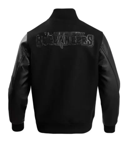 Tampa Bay Buccaneers Triple Black Varsity Wool-Leather Jacket