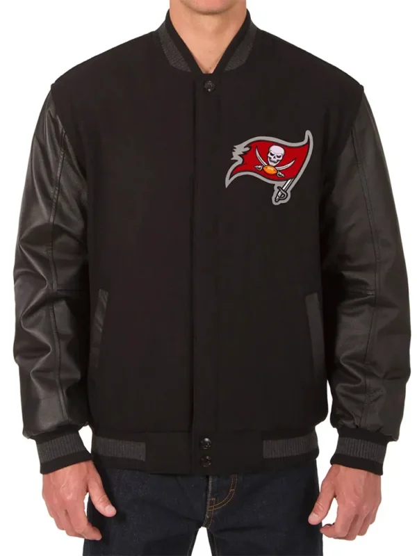Tampa Bay Buccaneers Varsity Embroidered Black Jacket
