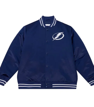 Tampa Bay Lightning Heavyweight Blue Satin Jacket